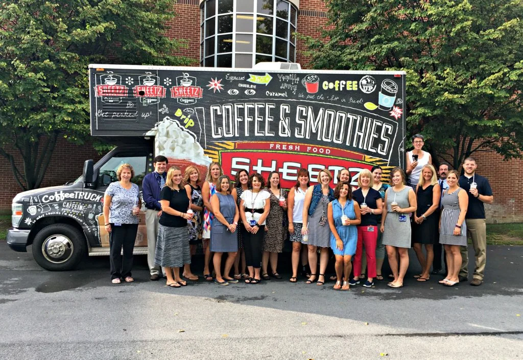 Employee Giving Campaign first week winner, Foot of Ten Elementary, Sheetz beverage truck visit